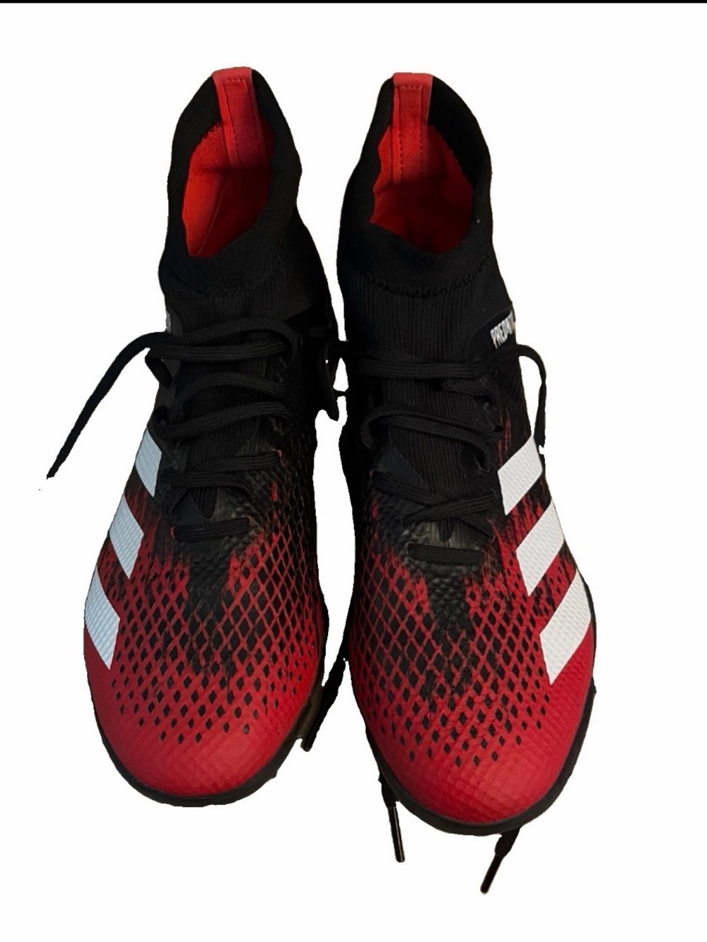adidas Predator Mutator 20.3 TF Soccer Cleats Black Red Men's Size 9 EF2208 NWD